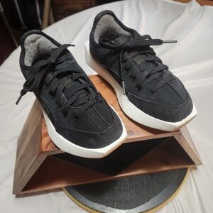 Allbirds Canvas Riser Wool Lined Sneakers In Natural Black - Women's Size 5